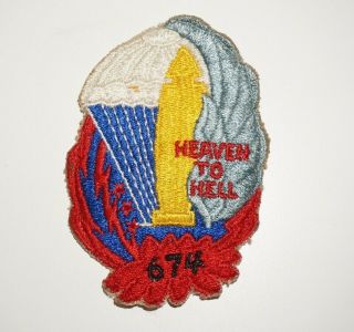 674th Parachute Field Artillery Battalion Patch Wwii Us Army P0411