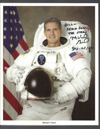 Autograph,  Hand Signed Astronaut Michael Good Wss Official Nasa Photo