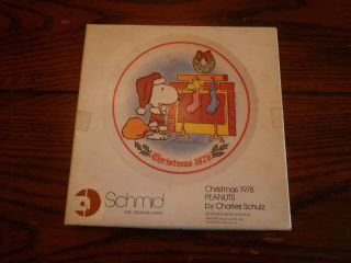 Schmid Peanuts 1978 Christmas Plate by Charles Schulz 2
