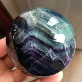 476g Gem Blue Fluorite Crystal Sphere Ball Mexico Rare Sphere