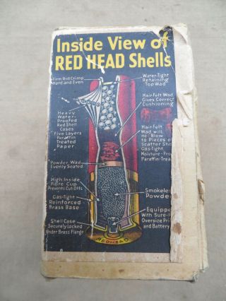 RED HEAD MONTGOMERY WARDS 16 GA 2 PC EMPTY SHOTGUN SHELL BOX - - OLD & HARD TO FIND 3
