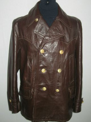 Ww2 Kriegsmarine Brown Leather Jacket