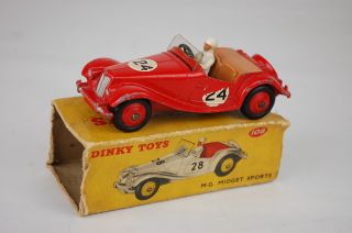 Dinky 108 Mg Midget Competition Finish 1955 - 59 England 3 1/4 " Very Good W/box