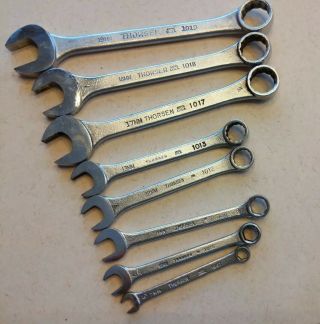 Vintage Thorsen Set Of 8 Metric Combination Open End Box Wrench (7mm - 19mm) Usa