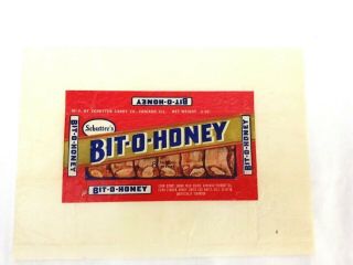Vintage Bit - O - Honey Candy Bar Wrapper Circa 1950