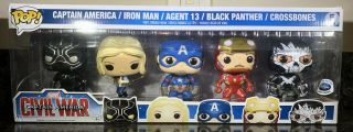 Marvel Captain America Civil War Funko Pop Disney Store Exclusive 5 Pack Le