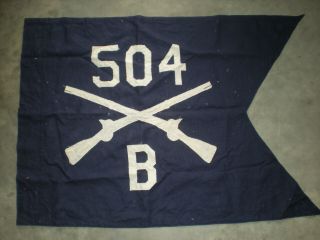 Ww2 Us Airborne 504th Pir Parachute Infantry Regiment Flag Swallowtail Guidon