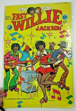 Fast Willie Jackson 2 (1976,  Fitzgerald) Tough African - American Archie Clone