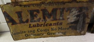 Alemite Grease Oil Gas Station Metal Automotive Sign 4