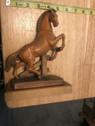 ANRI Italy Hand Carved Vintage Thoroughbred Horse Bucking Up Statue Figure 8 