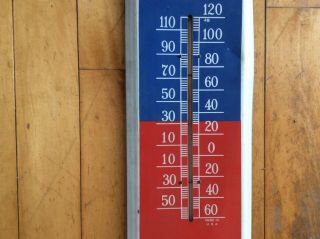 Rare Atlas Perma - Guard Anti - Freeze Thermometer Sign 1950s 38” 2