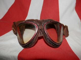 Ww2 Japanese Pilot Goggles Of A Navy Flying Corps.  Very Good.