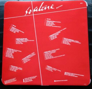 JOHNNY THUNDERS So Alone Red Vinyl LP Record York Dolls Sex Pistols Damned 3