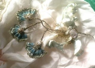 Handmade Fairy Flowers Made Out Of Antique French Silk Ombre & Metallic