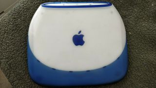 Vintage Apple Clamshell iBook G3 M6411 366mHz Indigo 576MB 80GB HD 2