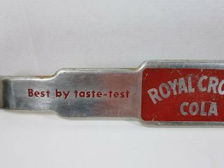 Vintage RC Royal Crown Cola Best by Taste Test Advertising Store Door Push Bar 3