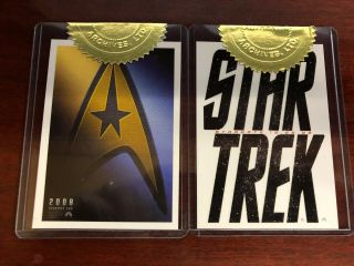 Rittenhouse The Complete Star Trek Movies - Both Case Toppers Mp1 & Mp2 D/500