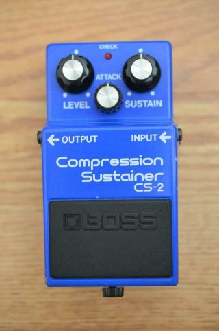 Boss Cs - 2 Compression Sustainer Vintage Guitar Effects Pedal Mij Compressor Cs2