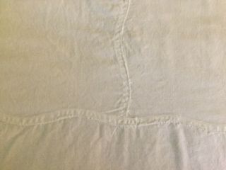 VINTAGE COTTON WHITE ON WHITE EMBROIDERY CUT WORK BED LINEN SHOW SHEET 3
