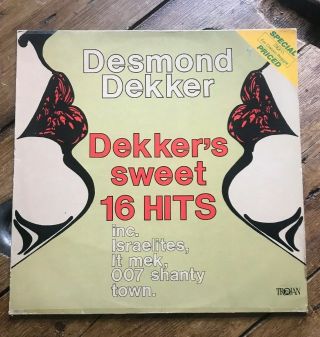 Desmond Dekker - Sweet 16 Hits Uk Vinyl Record Trojan Classic Reggae