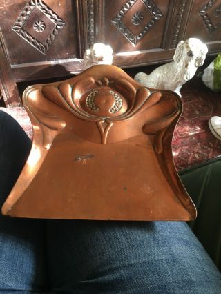 Antique Art Nouveau Copper Crumb Tray/dustpan