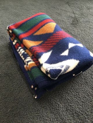 Vintage Southwest Blanket Snap Zip Sleeping Bag Wrap BIEDERLACK 52 