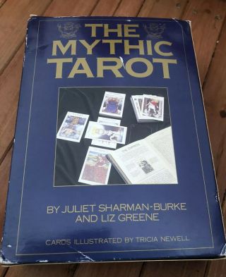 Vintage 1986 The Mythic Tarot Set By Burke/greene - Book/sealed Cards/ Cloth