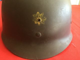 Rare Usgi Wwii M1 Helmet Liner With Major’s Insignia Made By Inland