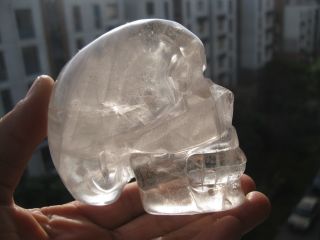 450g Quartz Gem Crystal Skull Healing Skeleton From China S098