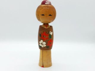 8.  2 Inch (21 Cm) Japanese Vintage Wooden Sosaku Kokeshi Doll /kimono Girl