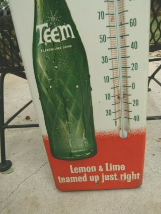 Vintage TEEM Embossed Large Soda Thermometer - 60 ' s Pepsi Product 2