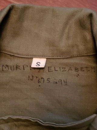 WW2 WWII US Army Women ' s Nurse WAC HBT Special Shirt & Trousers Size Small 1943 2