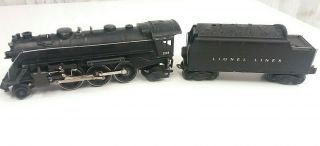 Vintage Lionel O Gauge 224 Steam Locomotive & 2466wx Whistle Tender