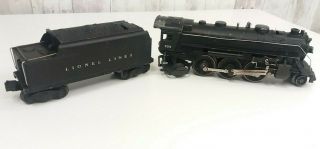 Vintage Lionel O Gauge 224 Steam Locomotive & 2466WX Whistle Tender 2