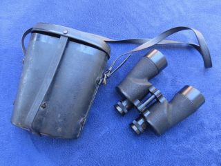 Ww2 Us Navy Military 7x50 Binoculars And Hood Case