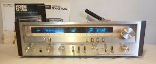Vintage Pioneer Am/fm Quartz Locked Stereo Receiver Sx.  3700 Silver Face