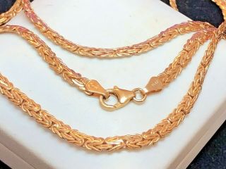 Estate Vintage Chain Necklace Byzantine Made In Italy Designer Signed Itaor