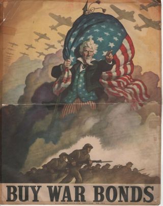 Wwii War Bond Poster: 11 " X14 " By N.  C.  Wyeth In 1942