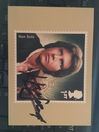 Harrison Ford Signed Photo Autograph Actor Royal Mail Postcard