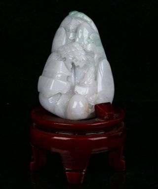 Cert ' d 2 Color Natural Grade A jadeite Jade Sculpture statue landscape r06522261 2