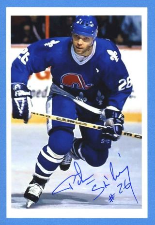 Peter Stastny Nhl Hockey Hall Of Fame Signed 4x6 Photo C16364