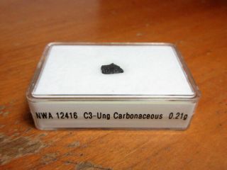NWA 12416 C3 - ung 0.  21g RARE Carbonaceous Chondrite 3