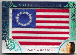 2019 19 Benchwarmer 25 Years Second Series Pamela Horton Flag Patch /1 1/1