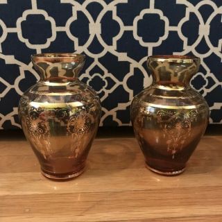 Mini Urn Style Glass Bud Vases - Set Of Two