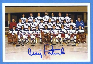 Craig Patrick Us 1980 Olympic Gold Medal Hockey Team Signed 4x6 Photo C16383