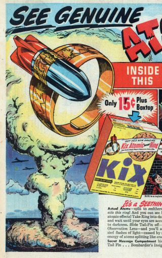 Lone Ranger Atom Bomb Ring Kix Radio Cereal Premium