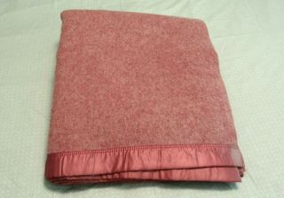 Golden Dawn Wool Blanket Satin Binding 78 X 91 Twin Full Bed Vintage