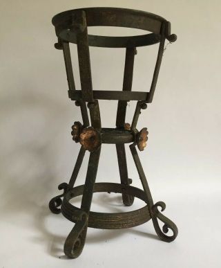 Antique Brass Arts & Crafts Period Lamp Base Benson Style