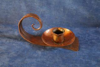 Hand Hammered Wrought Copper Candleholder By Echard Glander