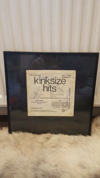 The Kinks - Kinksize Hits Ep.  Fully Signed By All 4 Band Members.  Sleeve Only.